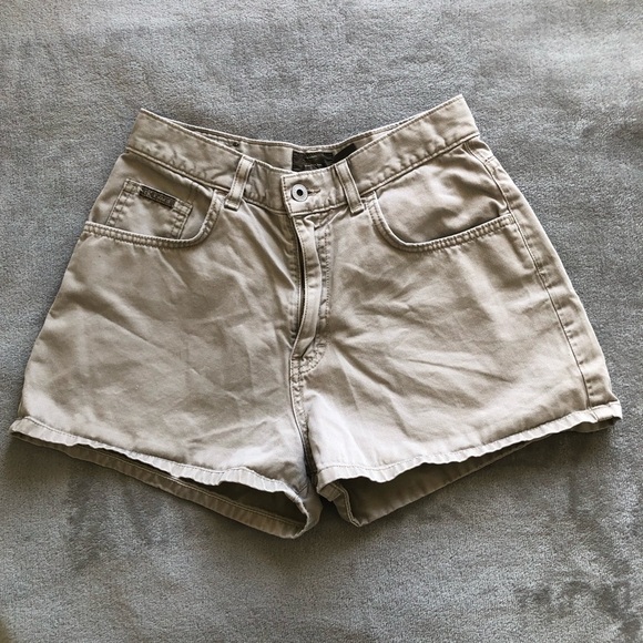 Calvin Klein Jean Khaki shorts 100% cotton size 7 - Picture 1 of 7